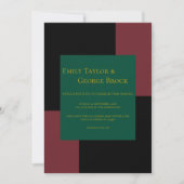 Delikate Chic Retro farbenfrohe feierliche Hochzei Einladung (Vorderseite)