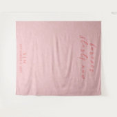 Delikate Coral Wedding Foto Backdrop Tapestation Wandteppich (Vorderseite (Horizontal))