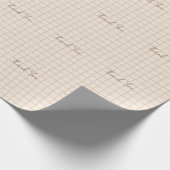 Delikate Creamy Brown Checkered Geschenkpapier (Ecke)