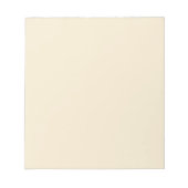 Delikate, cremig beige, solide Farbe Notizblock (Vorderseite)