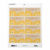 Delikate Daisies Hochzeitstempel, gelb (Vorne)