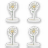 Delikate Daisy Illustration - Einfache süße Blume Aufkleber (Vorderseite)