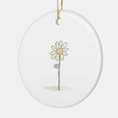 Delikate Daisy Illustration - Einfache süße Blume Keramik Ornament (Links)