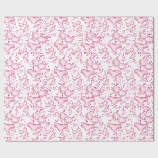 Delikate Dessous Muster Brautparty Packung Geschenkpapier (Flach)