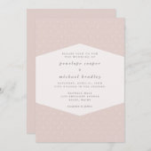 Delikate Dots Blush Pink Hochzeit Einladung (Vorne/Hinten)