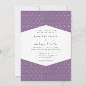 Delikate Dots Lila Hochzeit Einladung (Vorderseite)