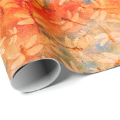Delikate Drachenfliegen Orange Wasserfarbe Geschenkpapier (Rolleneckpunkt)