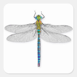 Delikate Dragonfly Quadratischer Aufkleber
