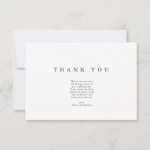 Delikate Drehbuch modern elegant danke Card (Rückseite)