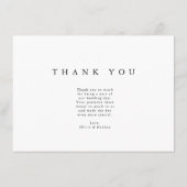 Delikate Drehbuch modern elegant danke Card Begleitkarte (Rückseite)