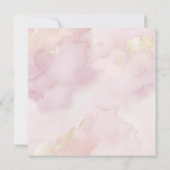 Delikate Dusty Pink Wildblume Kinderdusche Einladu Einladung (Rückseite)