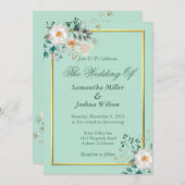 Delikate Einladung an der Grenze zu Gold und Blume (Vorne/Hinten)