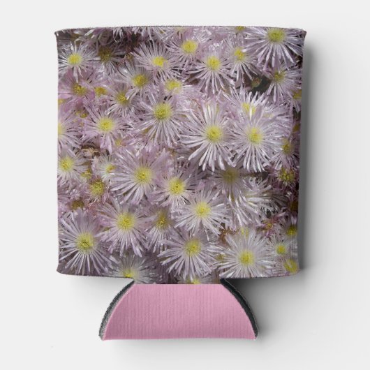 Delikate, eisrosa, sukkulente Blume Dosenkühler (Vorderseite)