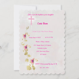 Delikate Elegance Acryltaufen Einladung