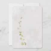 Delikate Elegance Acryltaufen Einladung (Rückseite)