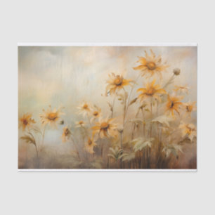 Delikate, elegante BlackEyed Susan Floral Decoupag Seidenpapier