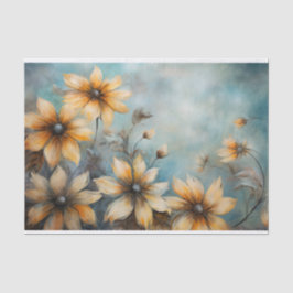 Delikate, elegante BlackEyed Susan Floral Decoupag Seidenpapier