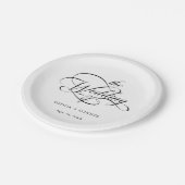 Delikate, elegante Skripte für die Hochzeit von Sc Pappteller (Schrägansicht)