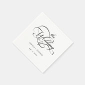 Delikate, elegante Skripte für die Hochzeit von Sc Serviette (Ecke)