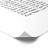 Delikate, elegante Skripte für Hochzeitssitzkarten Poster (Ecke)