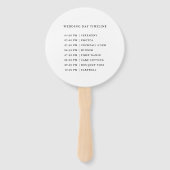 Delikate, elegante Skriptzeitschrift für Hochzeite Fächer (Rückseite)