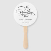 Delikate, elegante Skriptzeitschrift für Hochzeite Fächer (Vorderseite)