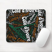 Delikate Elfenbeinküste Flag Farben Patriotisch Mousepad (Mit Mouse)