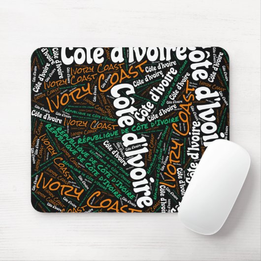 Delikate Elfenbeinküste Flag Farben Patriotisch Mousepad (Mit Mouse)