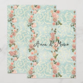 delikate englische Rose Feiertagskarte (Vorne/Hinten)