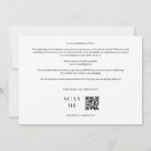 Delikate, exquisite Schwarz-Weiß-Hochzeitsinitiale Save The Date (Rückseite)