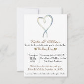 Delikate extravagant Heart Wedding Invitation UAWG Einladung (Vorderseite)