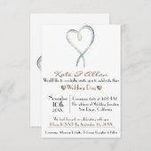 Delikate extravagant Heart Wedding Invitation UAWG Einladung (Vorne/Hinten)