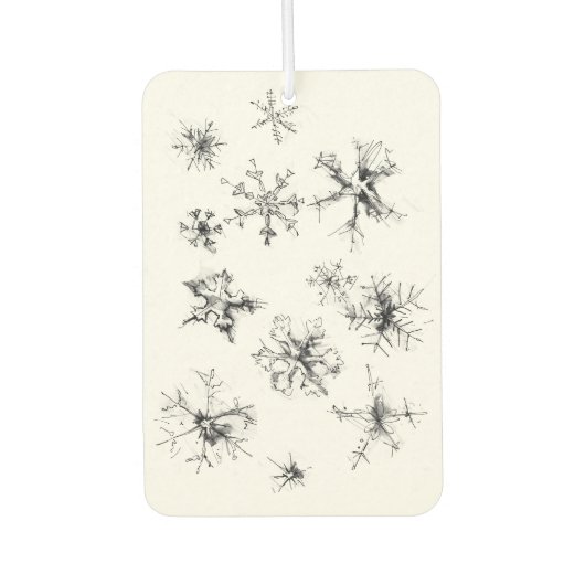 Delikate fallende Schneeflocken Autolufterfrischer (Vorderseite)