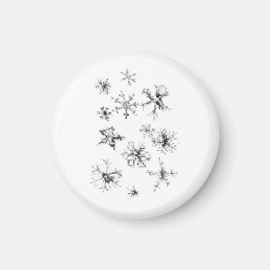 Delikate fallende Schneeflocken Magnet