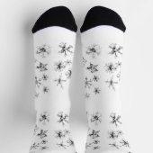 Delikate fallende Schneeflocken Socken (Oben)