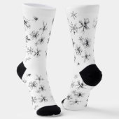 Delikate fallende Schneeflocken Socken (Gewinkelt)