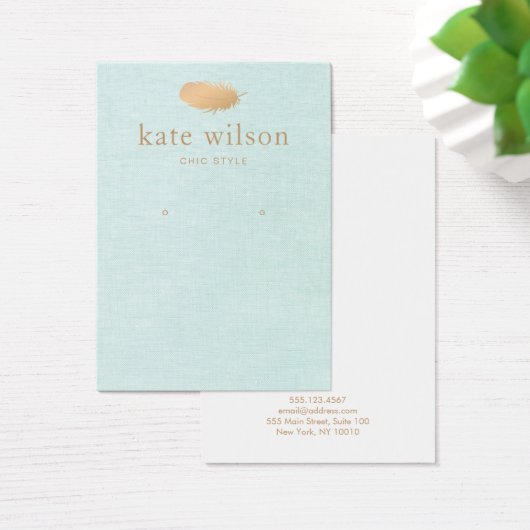 Delikate Feather Earring Display Card (Schreibtisch)