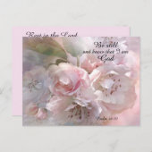 Delikate Federblüte mit Bibelbotschaft Postkarte (Vorne/Hinten)