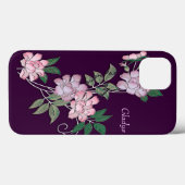 Delikate Federkerne elegantes Blumenmuster mit Nam Case-Mate iPhone Hülle (Rückseite (Horizontal))