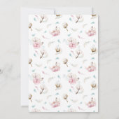 Delikate Floral & Cotton Erste Kommune Einladung (Rückseite)