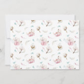 Delikate Floral & Cotton Vielen Dank Dankeskarte (Rückseite)