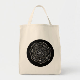 Delikate floral Doilie Doodle Tragetasche