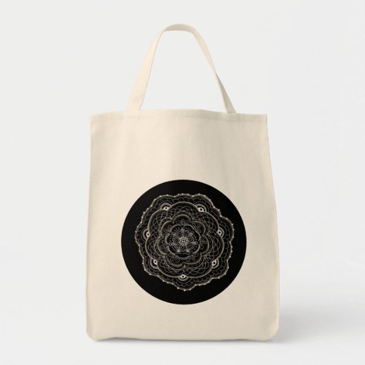 Delikate floral Doilie Doodle Tragetasche (Vorne)