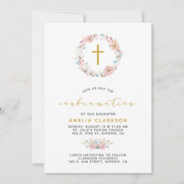 Delikate Floral- und Baumwollbestätigung Einladung