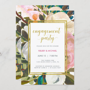 Delikate Floral Watercolor Einladung