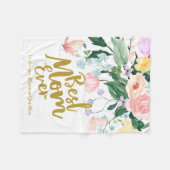Delikate, florale Beste Mama je Muttertag Fleecedecke (Vorderseite (Horizontal))