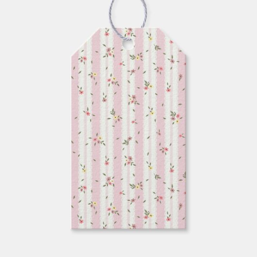 Delikate florale Muster Geschenktasten Geschenkanhänger (Vorderseite)