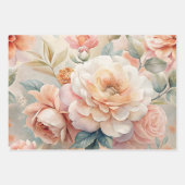 Delikate, florale Vintage, Inspirierte Pastell Geschenkpapier Set (Vorderseite 2)