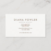 Delikate florale Visitenkarte (Rückseite)