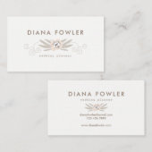 Delikate florale Visitenkarte (Vorne/Hinten)